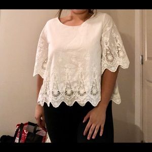 White lace top